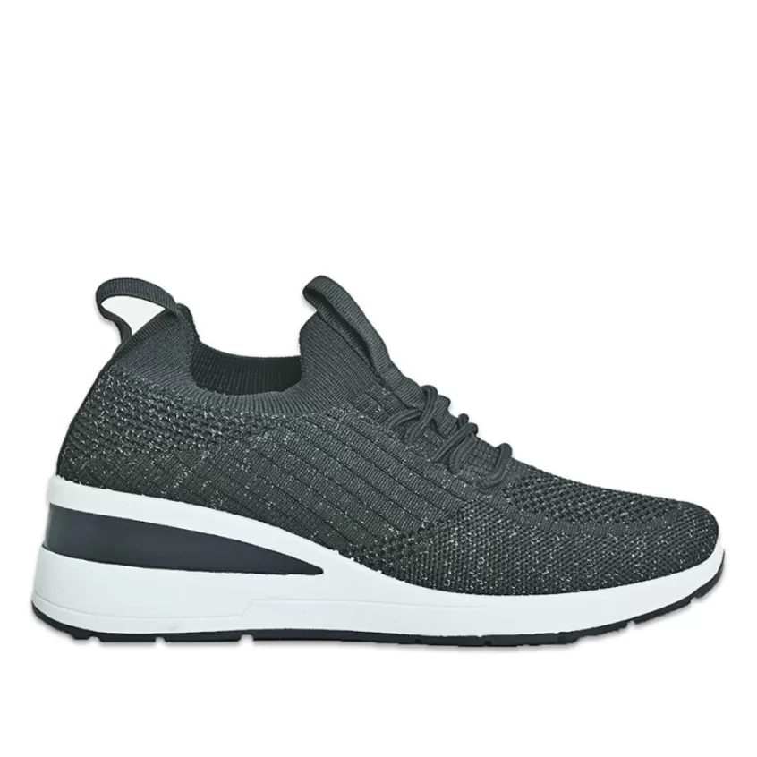 Chaussures Confort | SCALINA Baskets Sneakers Semelles Souples Noir