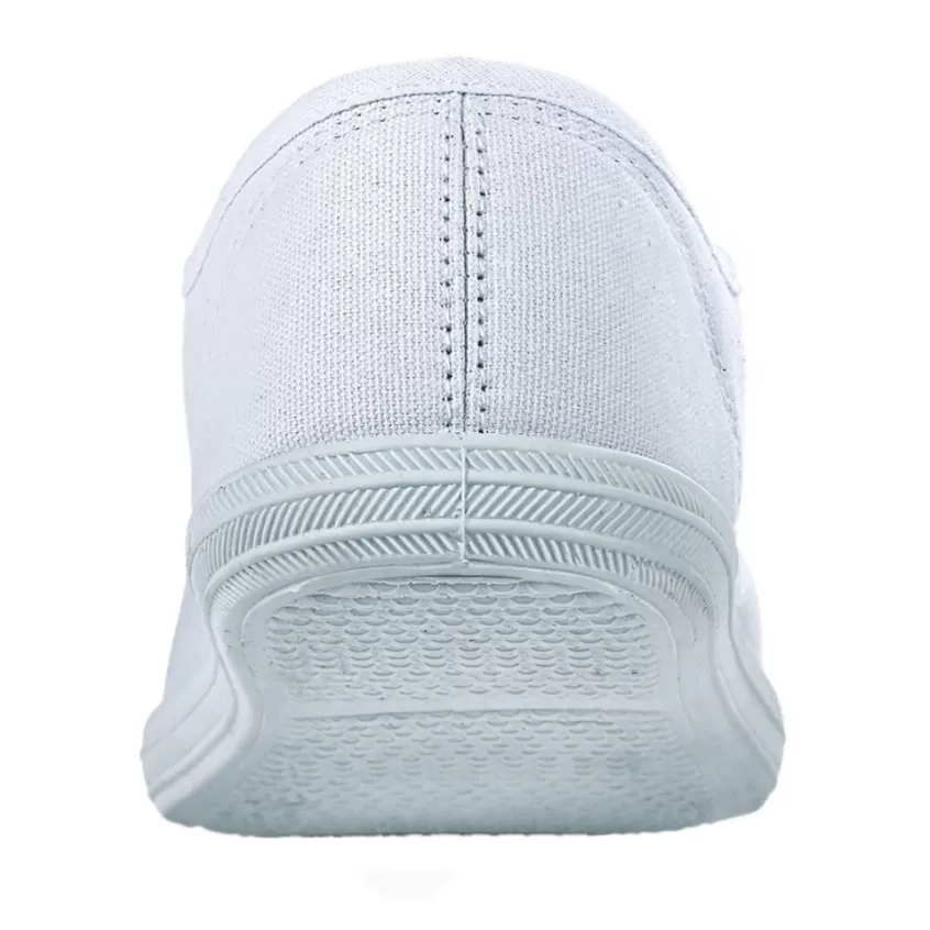 Baskets, Sneakers | STREET LIFE Baskets Tennis Femme En Toile Blanche Avec Strass