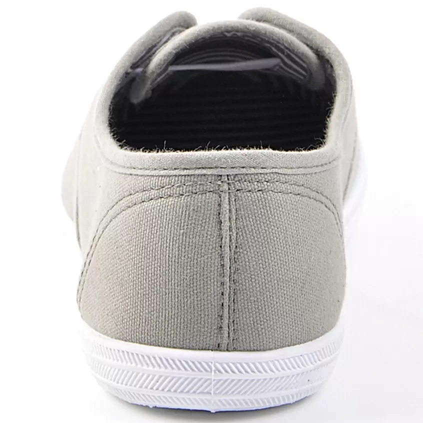 Baskets, Sneakers | STREET LIFE Baskets Tennis Femme En Toile Grise Avec Strass