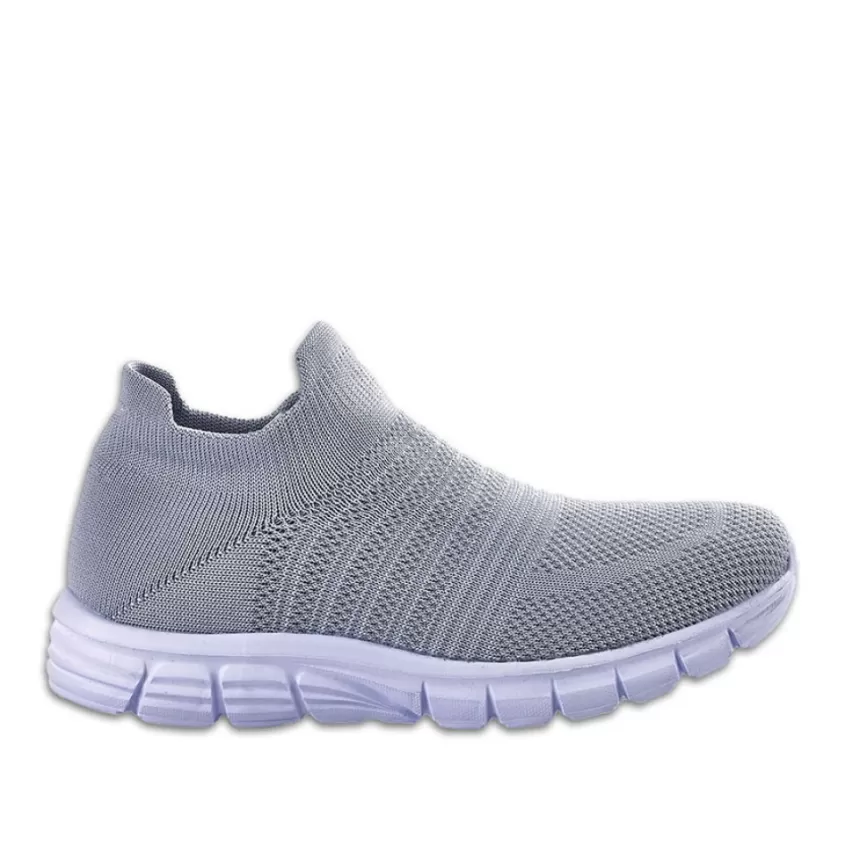 Baskets, Sneakers | STREET LIFE Baskets Ultra Legeres Femme Gris Elastique