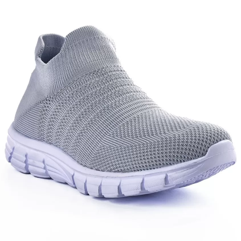 Baskets, Sneakers | STREET LIFE Baskets Ultra Legeres Femme Gris Elastique