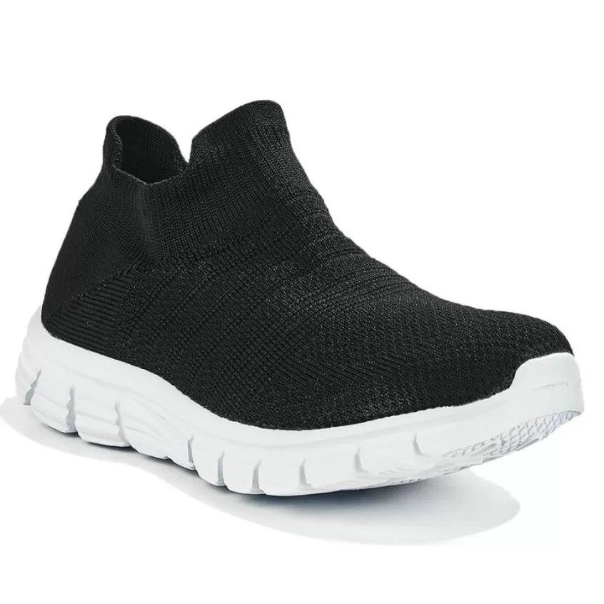 Baskets, Sneakers | STREET LIFE Baskets Ultra Legeres Femme Noir Elastique