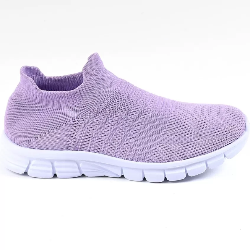 Baskets, Sneakers | STREET LIFE Baskets Ultra Legeres Femme Violet Elastique