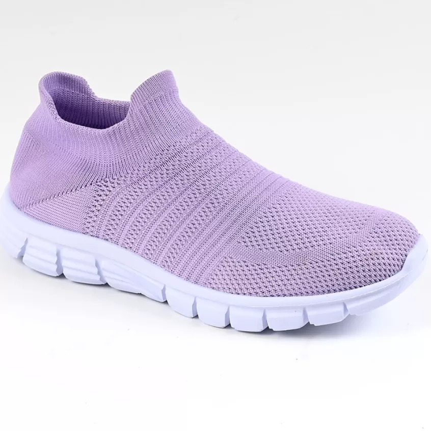 Baskets, Sneakers | STREET LIFE Baskets Ultra Legeres Femme Violet Elastique