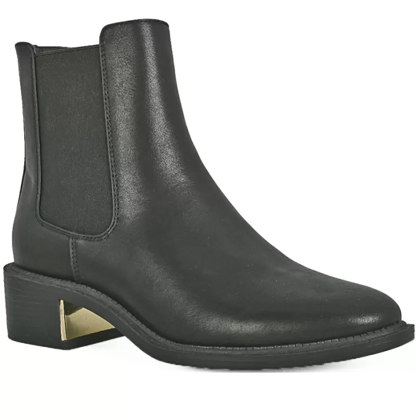 Boots, Bottines | VICE VERSA Boots Chelsea Femme Noir Insert Dore