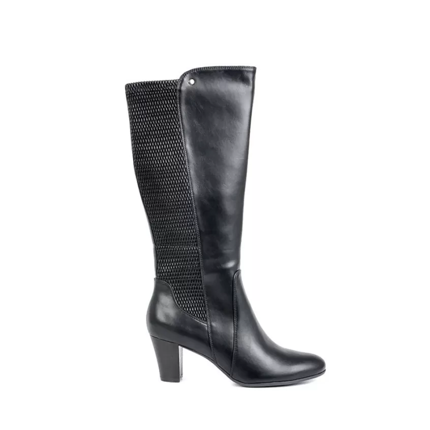 Bottes, Cuissardes | VICE VERSA Bottes A Talons Bi-Matieres Noir