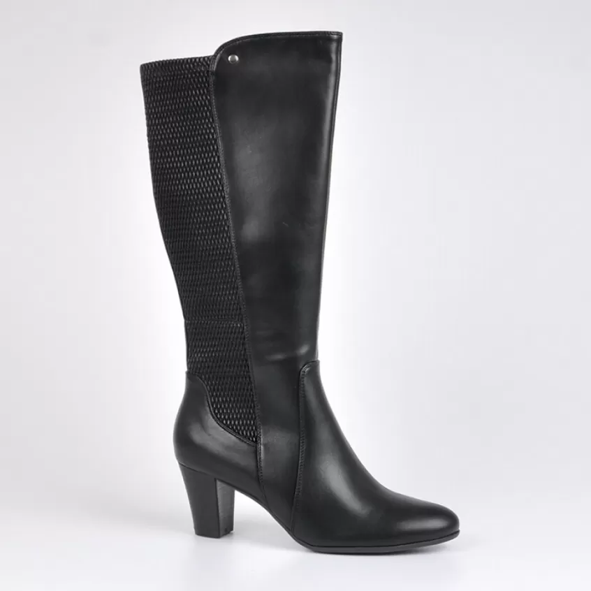 Bottes, Cuissardes | VICE VERSA Bottes A Talons Bi-Matieres Noir