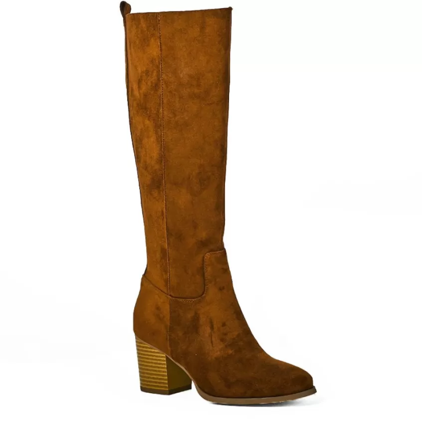 Bottes, Cuissardes | VICE VERSA Bottes A Talons Camel