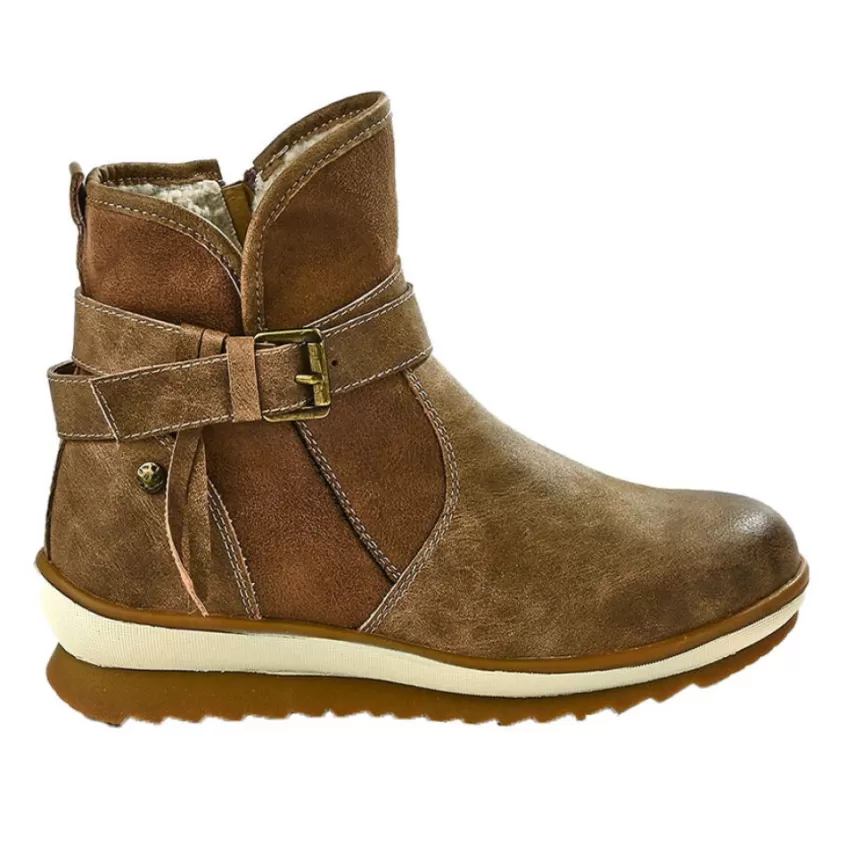 Chaussures Confort | SCALINA Bottes Compensees Femme Beige