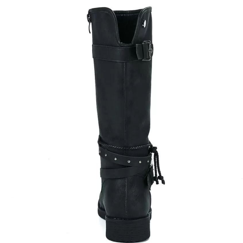 Bottes, Cuissardes | VICE VERSA Bottes Plates Femme Noir Fourrees