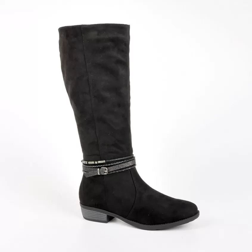 Chaussures Confort | SCALINA Bottes Plates Noir
