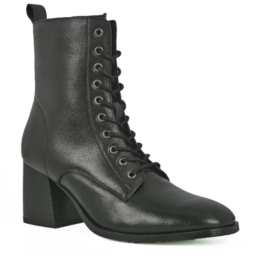 Boots, Bottines | TIPO ALTO Bottines A Lacets Femme Cuir Noir