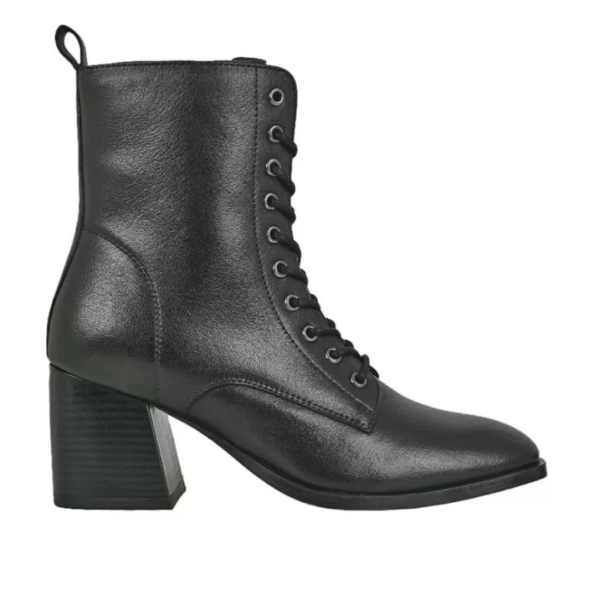 Boots, Bottines | TIPO ALTO Bottines A Lacets Femme Cuir Noir