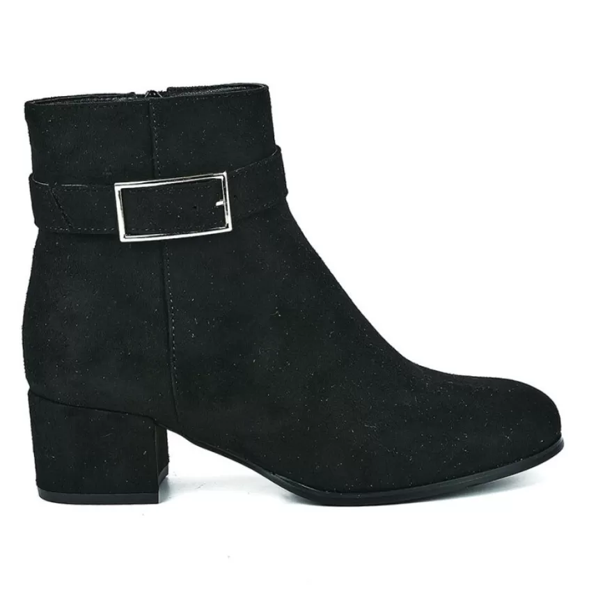 Boots, Bottines | VICE VERSA Bottines A Talon Femme Noir A Boucle