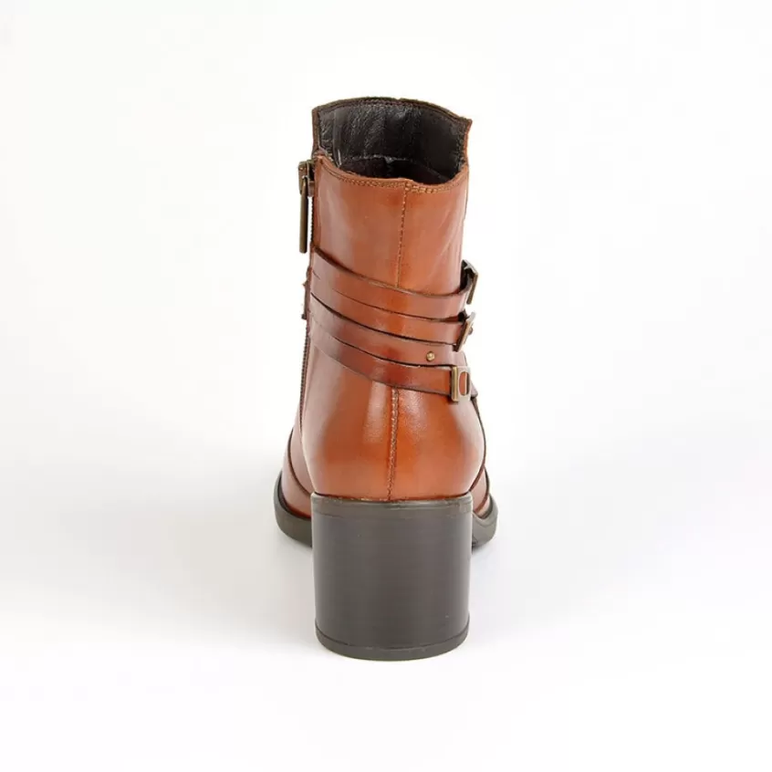 Boots, Bottines | TIPO ALTO Bottines A Talons Avec Boucles Metalliques Marron