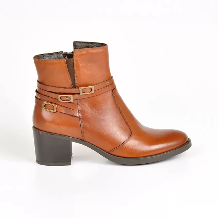 Boots, Bottines | TIPO ALTO Bottines A Talons Avec Boucles Metalliques Marron