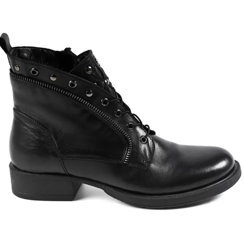 Boots, Bottines | TIPO ALTO Bottines A Talons Avec Lacets Elastiques Noir
