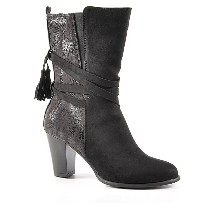 Boots, Bottines | VICE VERSA Bottines A Talons Avec Pampilles Noir