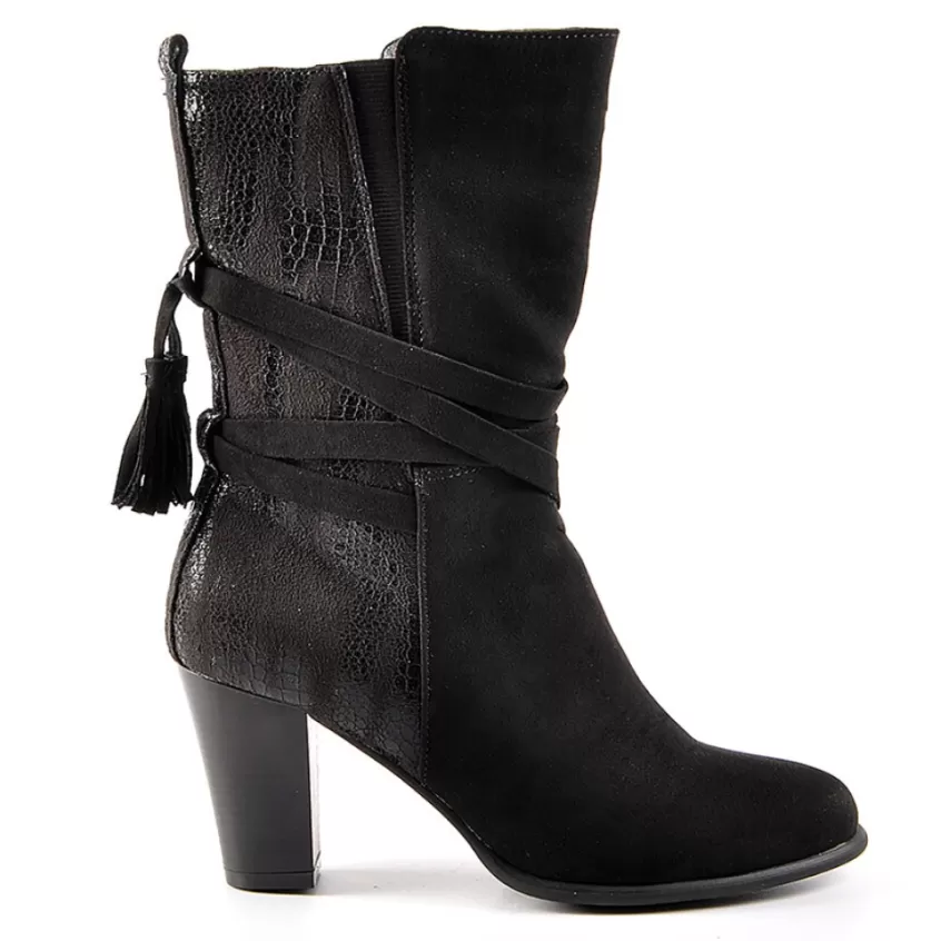 Boots, Bottines | VICE VERSA Bottines A Talons Avec Pampilles Noir