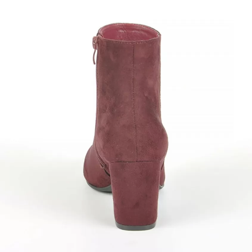 Boots, Bottines | VICE VERSA Bottines A Talons Avec Petits Clous Bordeaux