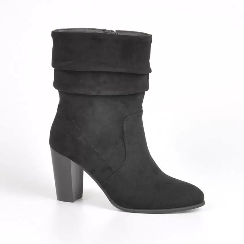 Boots, Bottines | MASCARA Bottines A Talons Avec Tige Plissee Noir