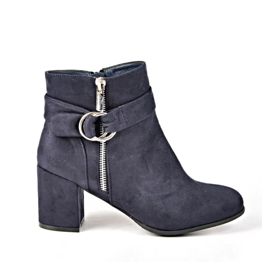 Boots, Bottines | VICE VERSA Bottines A Talons Avec Zip Decoratif Bleu Marine
