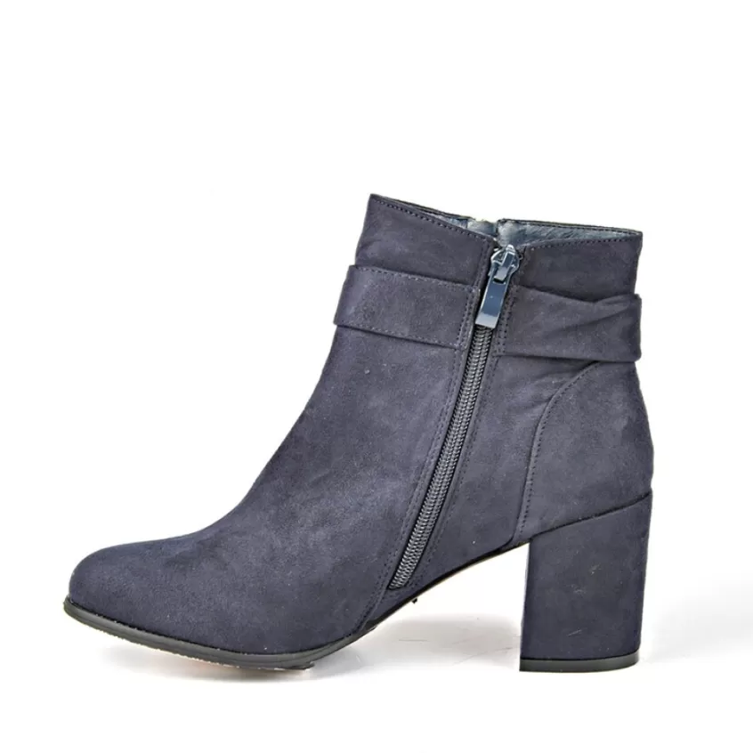 Boots, Bottines | VICE VERSA Bottines A Talons Avec Zip Decoratif Bleu Marine
