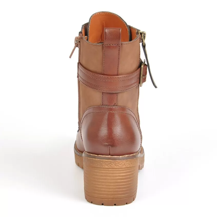 Boots, Bottines | VICE VERSA Bottines A Talons Avec Zip Decoratif Marron