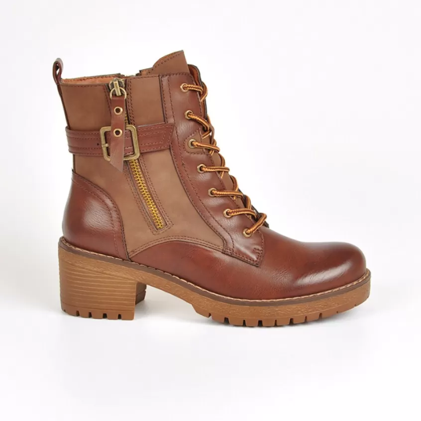 Boots, Bottines | VICE VERSA Bottines A Talons Avec Zip Decoratif Marron