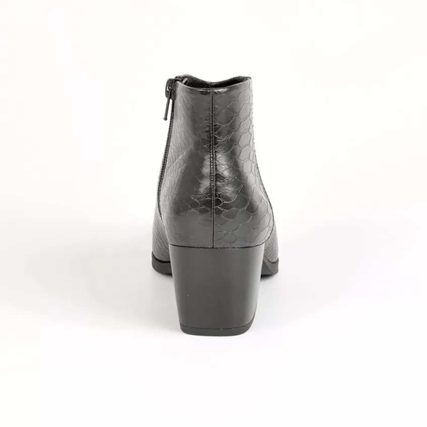 Boots, Bottines | VICE VERSA Bottines A Talons Femme Avec Effet Croco Noir