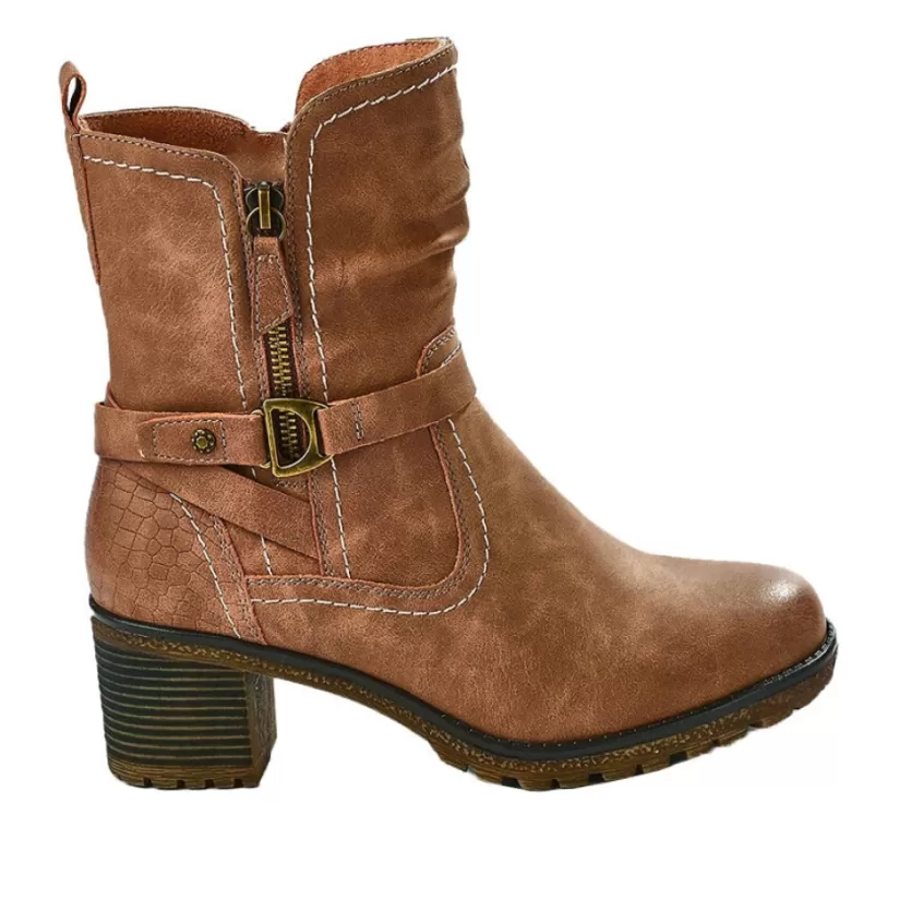 Chaussures Confort | RELIFE Bottines A Talons Femme Marron