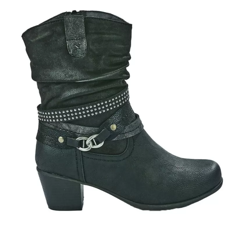 Chaussures Confort | SCALINA Bottines A Talons Femme Noir
