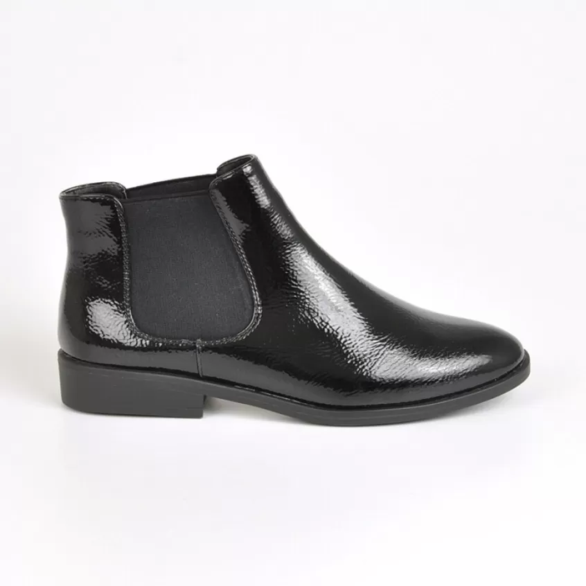 Boots, Bottines | VICE VERSA Bottines Chelsea Femme Vernis Noir A Elastiques