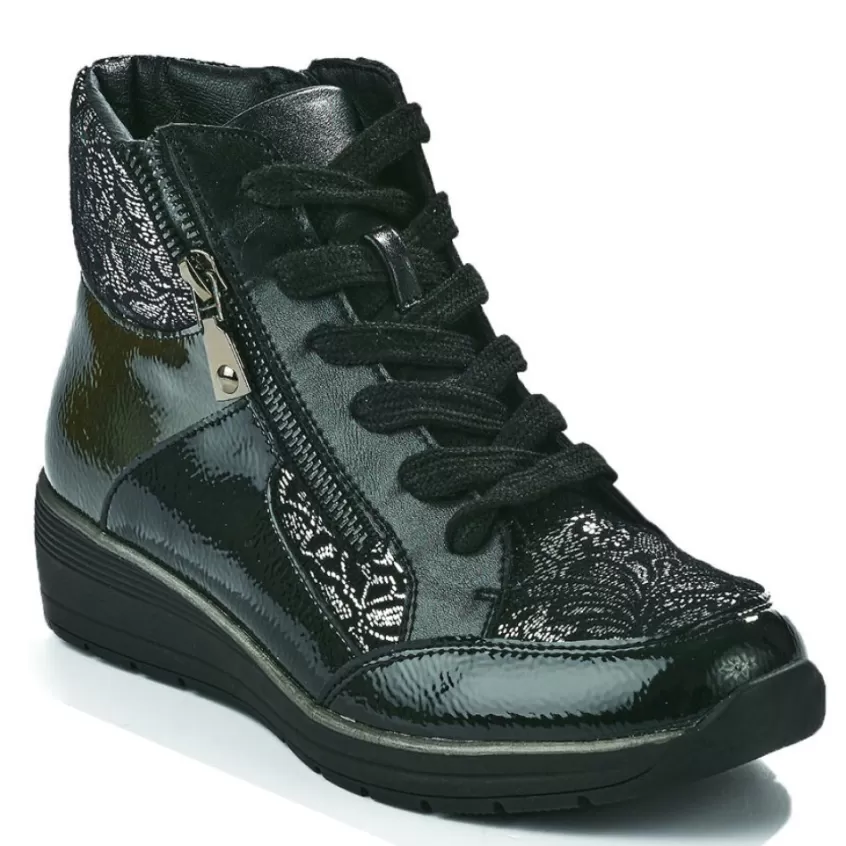 Chaussures Confort | LADY CONFORT Bottines Compensees Femme Noir