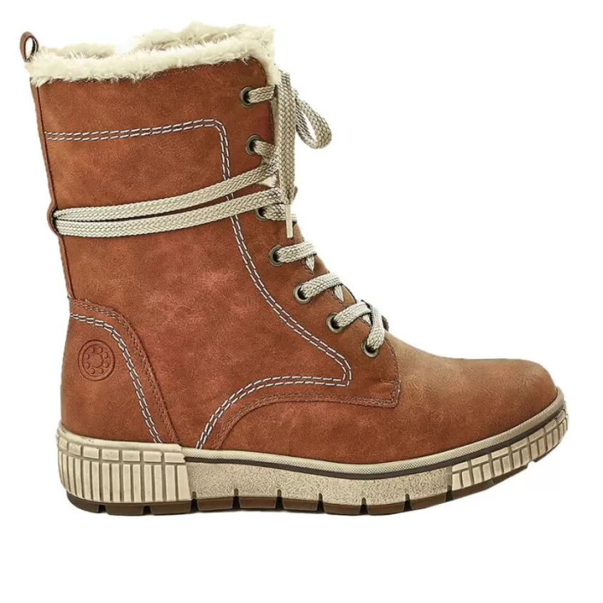 Chaussures Confort | RELIFE Bottines Compensees Femme Camel