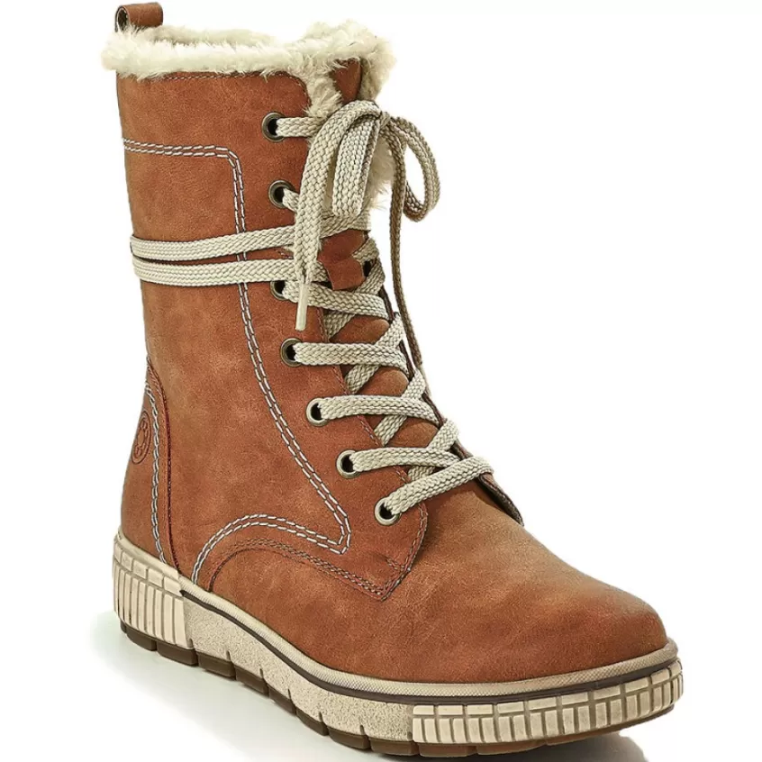 Chaussures Confort | RELIFE Bottines Compensees Femme Camel