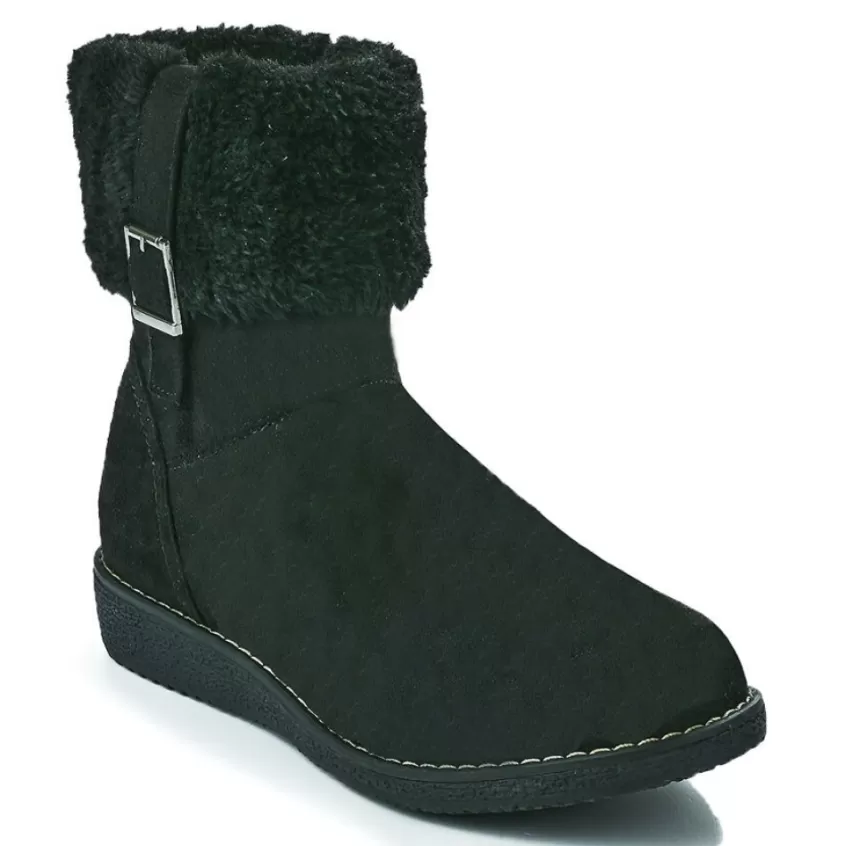 Chaussures Confort | SCALINA Bottines Compensees Femme Noir