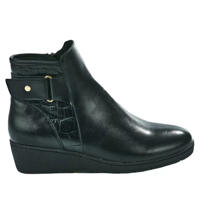 Chaussures Confort | SCALINA Bottines Compensees Femme Noir
