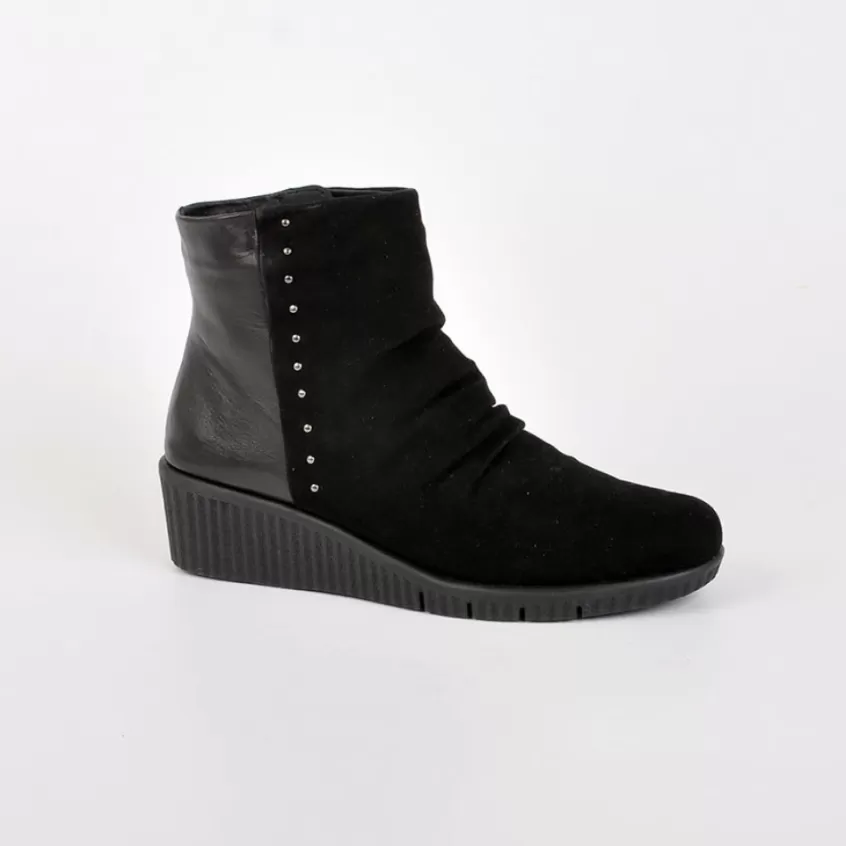 Chaussures Confort | SCALINA Bottines Compensees Semelles Souples Noir