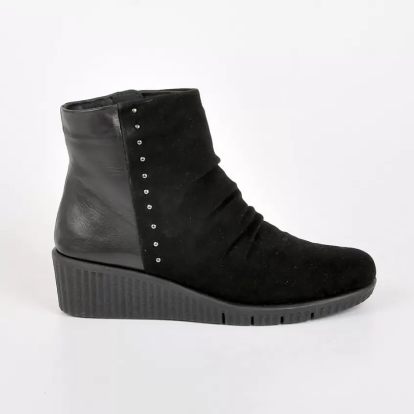 Chaussures Confort | SCALINA Bottines Compensees Semelles Souples Noir