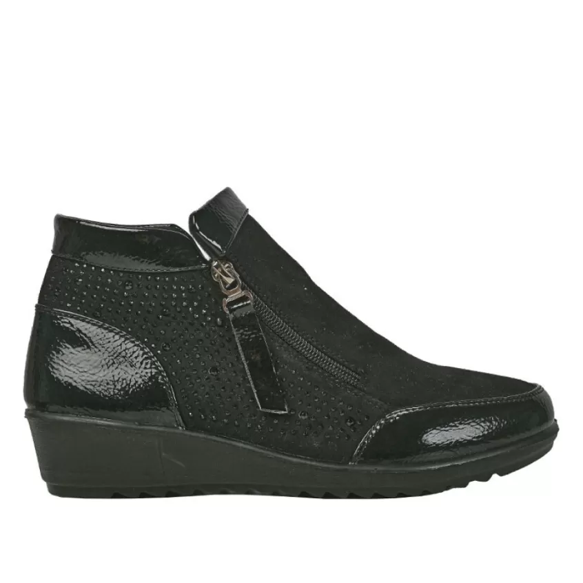 Chaussures Confort | LADY CONFORT Bottines Compensees Ultra-Leger Noir