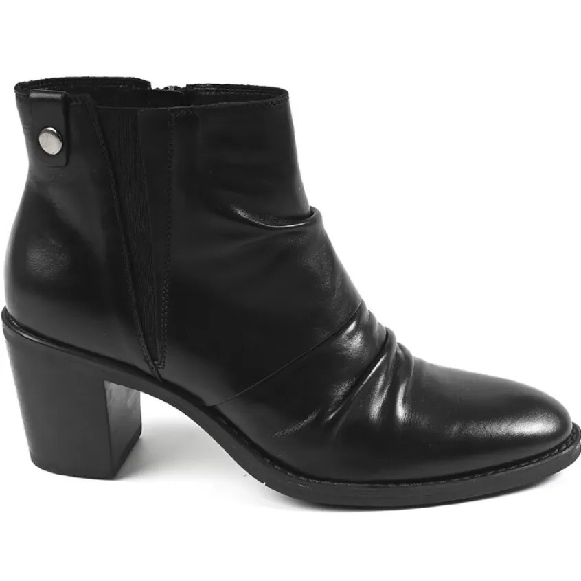 Boots, Bottines | TIPO ALTO Bottines Femme A Talons Avec Tige Plissee Noir