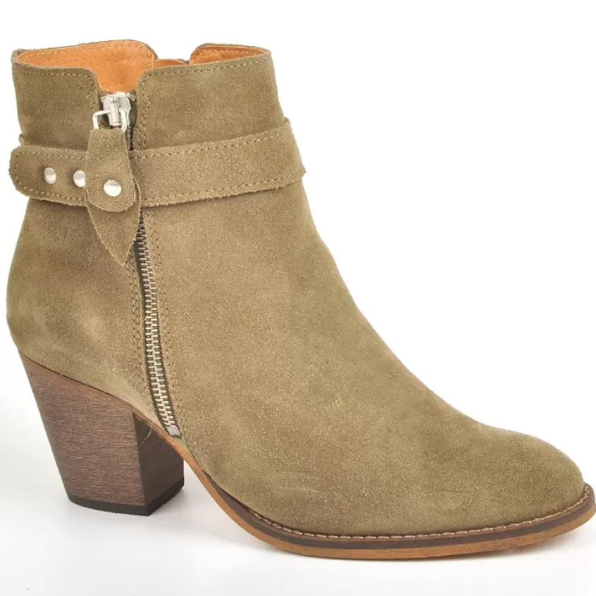 Boots, Bottines | TIPO ALTO Bottines Femme A Talons Style Western Kaki
