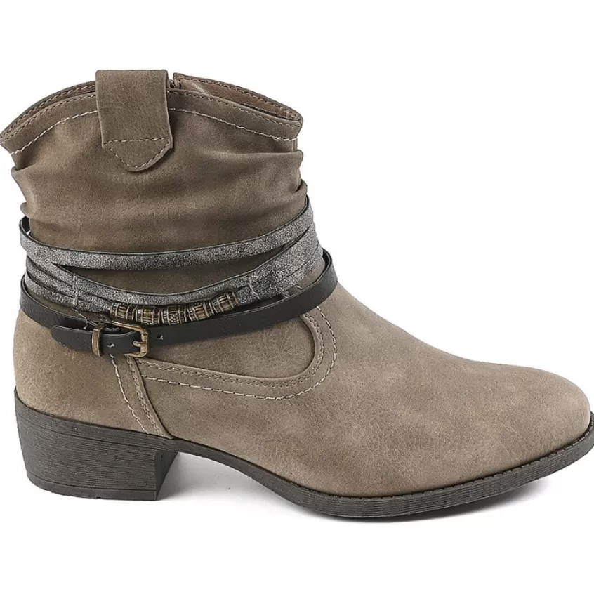 Boots, Bottines | VICE VERSA Bottines Femme A Talons Style Western Gris