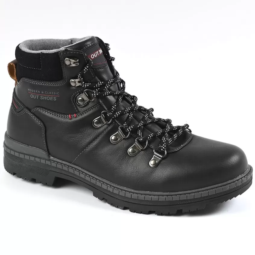 Boots, Bottines | OUTSHOES Bottines Homme Avec Col Textile Noir