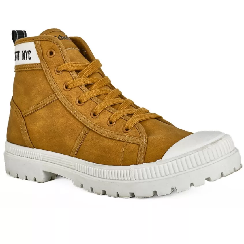 Baskets, Sneakers | SCHOTT Bottines Homme Camel Semelle Crantee