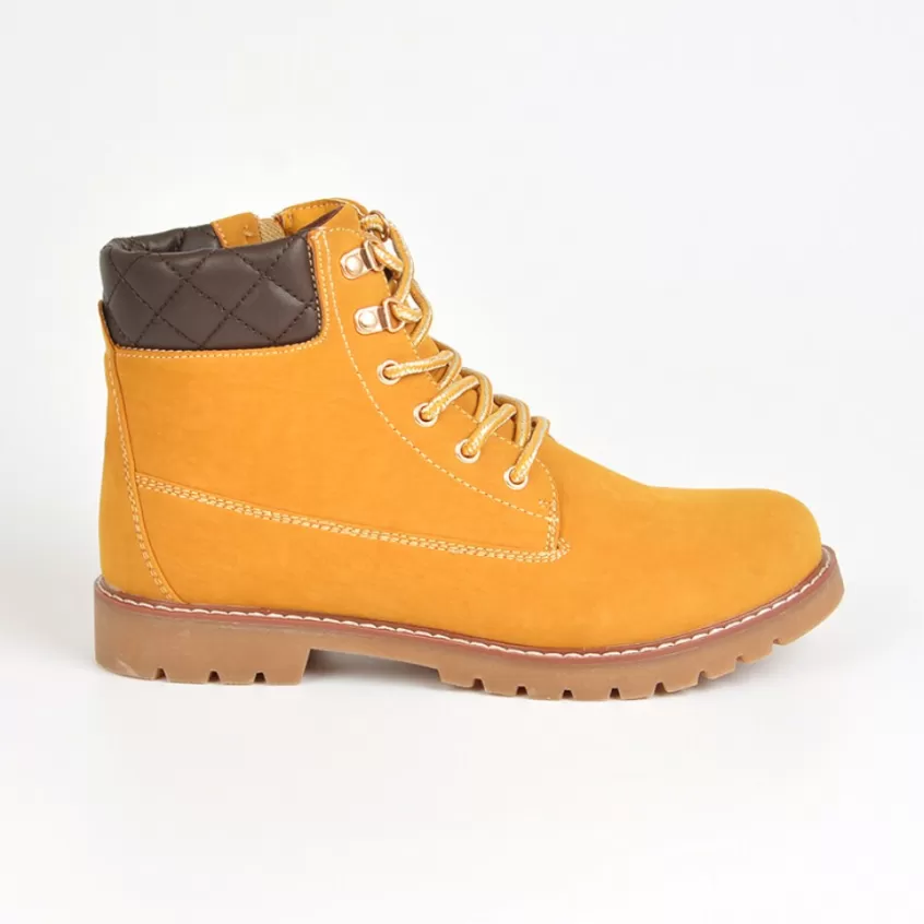 Boots, Bottines | OUTSHOES Bottines Plates Avec Col Contrastant Camel