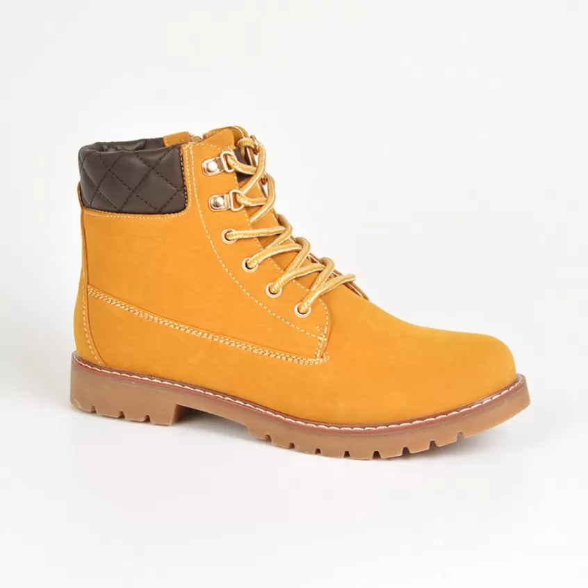Boots, Bottines | OUTSHOES Bottines Plates Avec Col Contrastant Camel