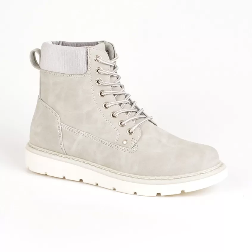 Boots, Bottines | OUTSHOES Bottines Plates Avec Col Velours Gris