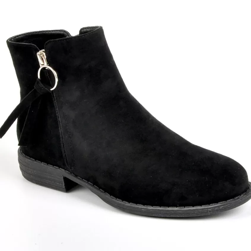 Boots, Bottines | VICE VERSA Bottines Plates Avec Zip Decoratif Noir